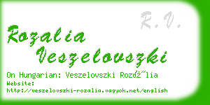 rozalia veszelovszki business card